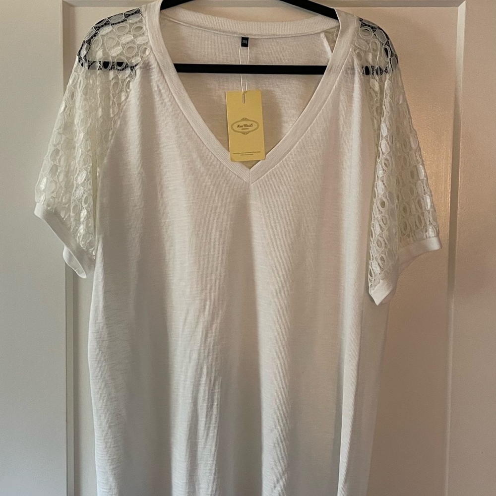 White Boxy Relaxed Short Sleeve Tee
